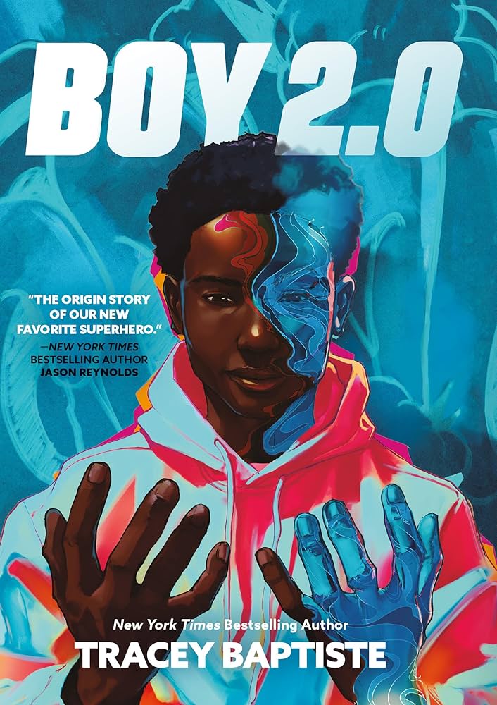 boy 2.0 book cover with blue background of boy